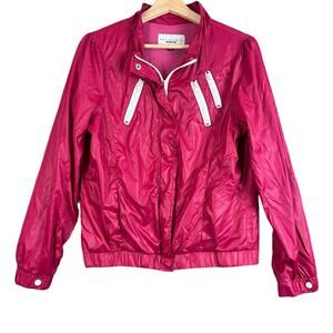 Sanctuary Surplus Magenta Pink Bomber Track Jacket Lined Windbreaker M Medium